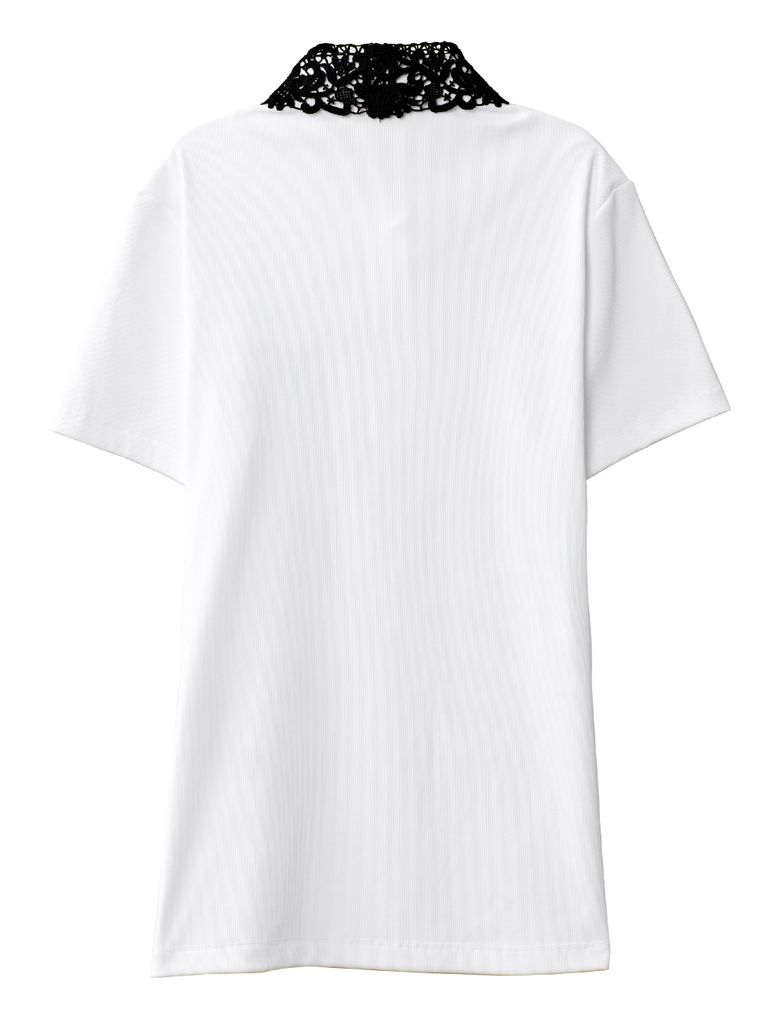 UTAA Ducat Lace Flare PK T-shirts : White