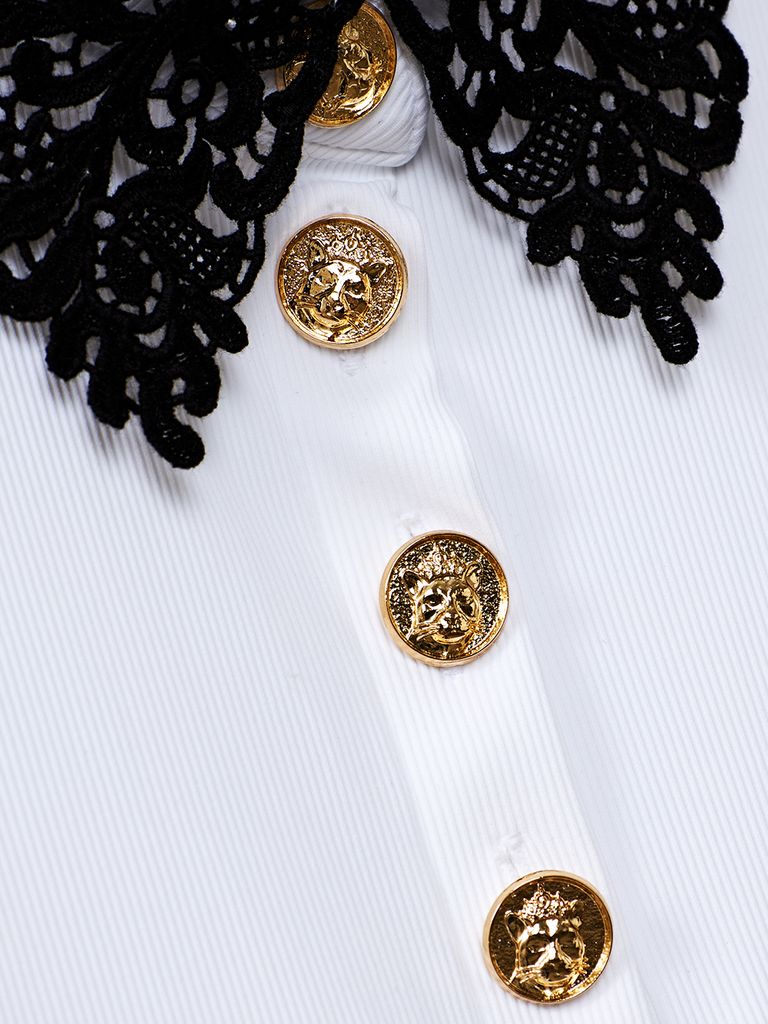 UTAA Ducat Lace Flare PK T-shirts : White