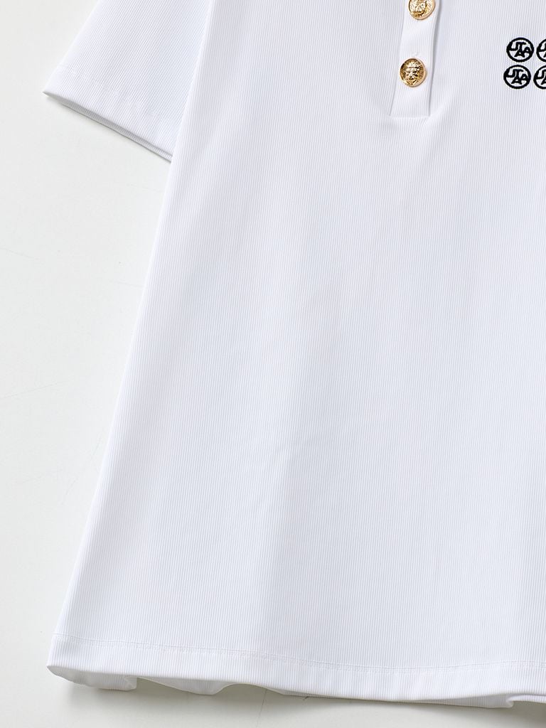 UTAA Ducat Lace Flare PK T-shirts : White