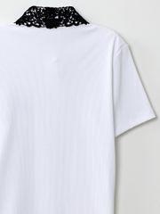 UTAA Ducat Lace Flare PK T-shirts : White