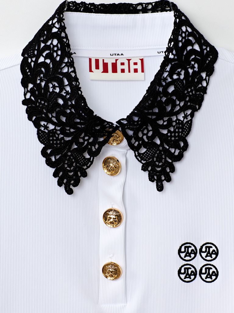 UTAA Ducat Lace Flare PK T-shirts : White