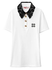 UTAA Ducat Lace Flare PK T-shirts : White