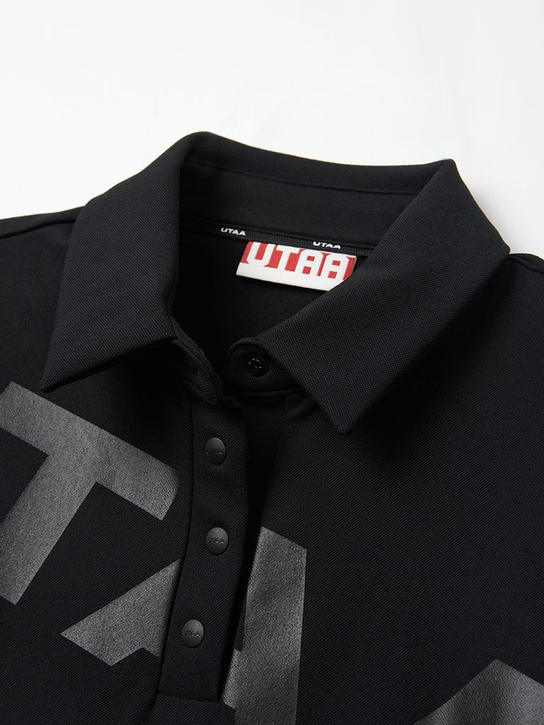 UTAA Bounce Logo Polo Shirts : Black