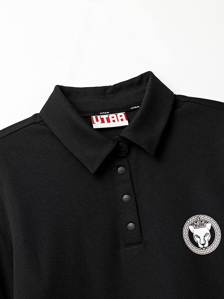 UTAA Scudo Ring Panther Polo Shirts : Black