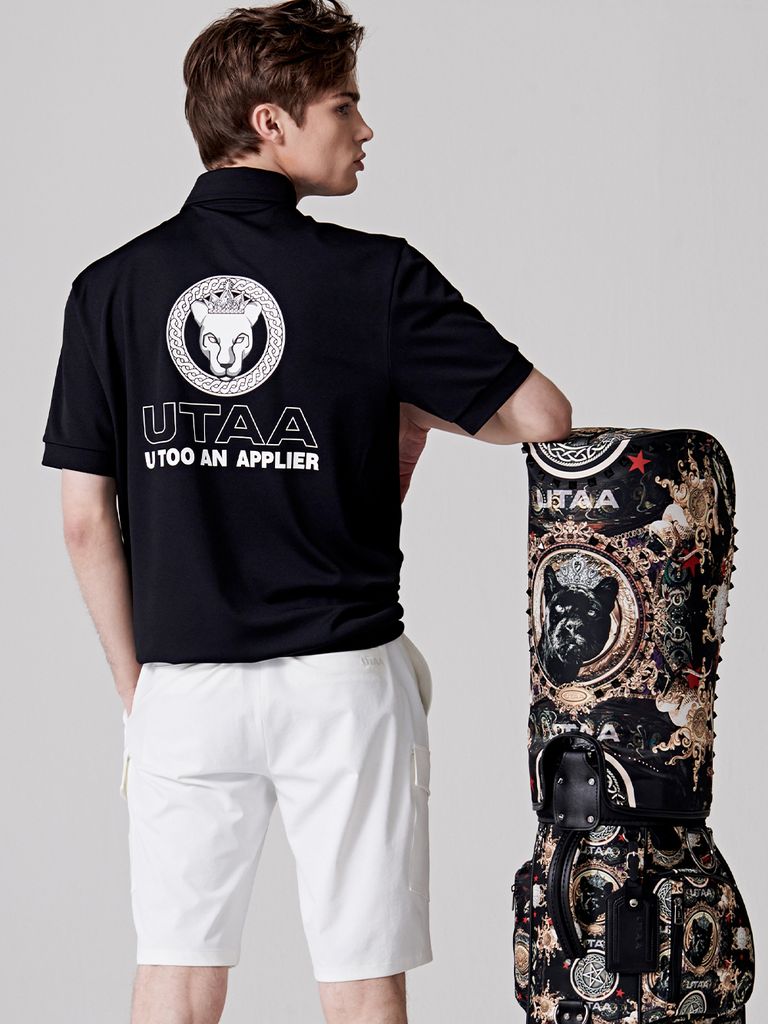 UTAA Scudo Ring Panther Polo Shirts : Black