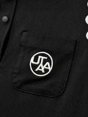 UTAA Swing Fit Tilde Wave Polo Sleeveless : Black