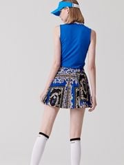 UTAA Ducat Lace Flare Sleeveless : Blue