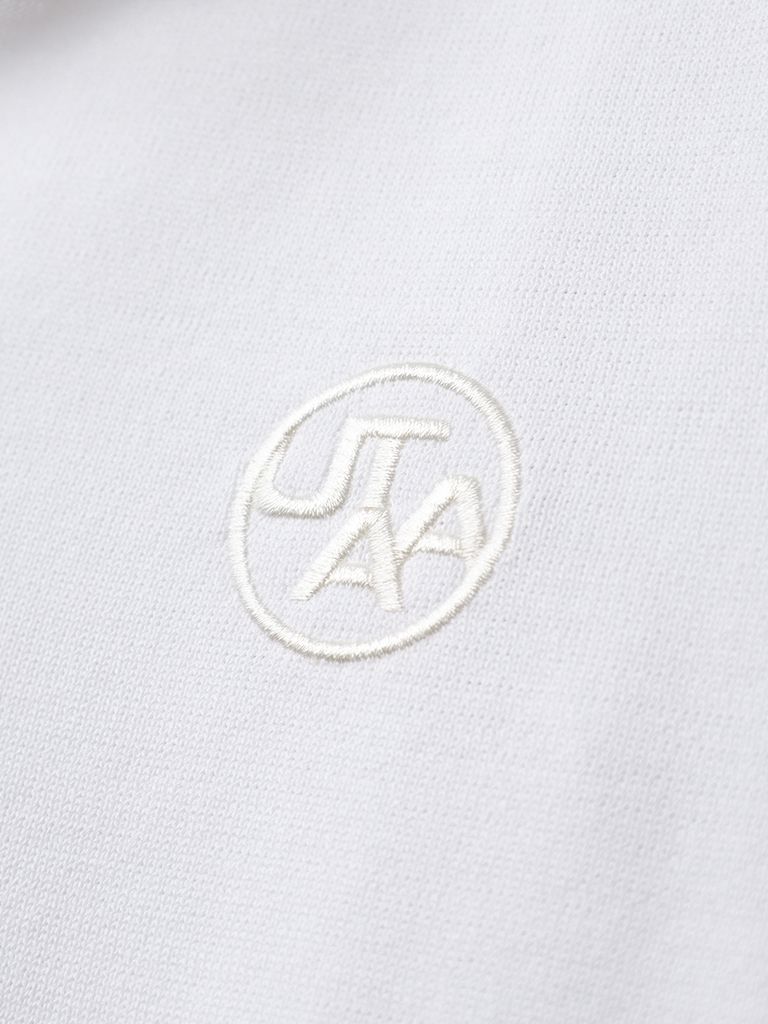 UTAA Pixel Logo Openneck Knit Tee : Women's White