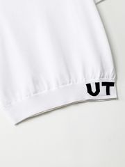 UTAA Pixel Logo Openneck Knit Tee : Women's White