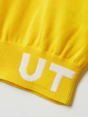 UTAA Pixel Logo Openneck Knit Tee : Women's Yellow