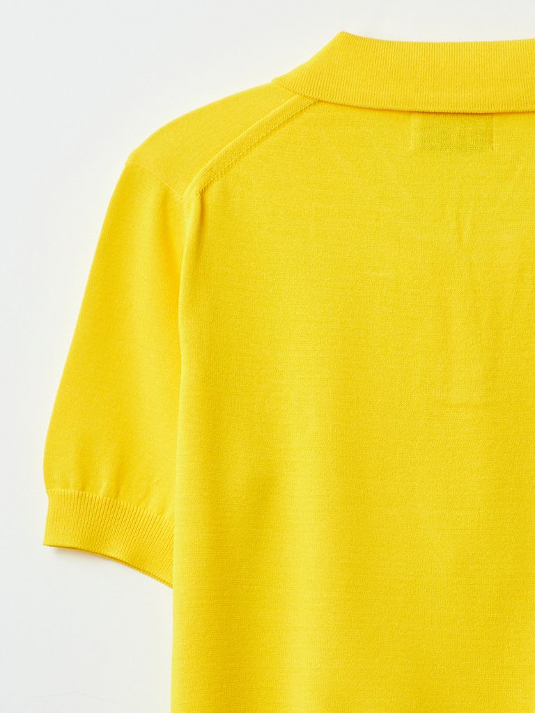 UTAA Pixel Logo Openneck Knit Tee : Women's Yellow