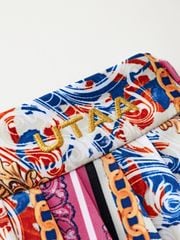 UTAA Neon Buckingham Pleats Skirt : Pink