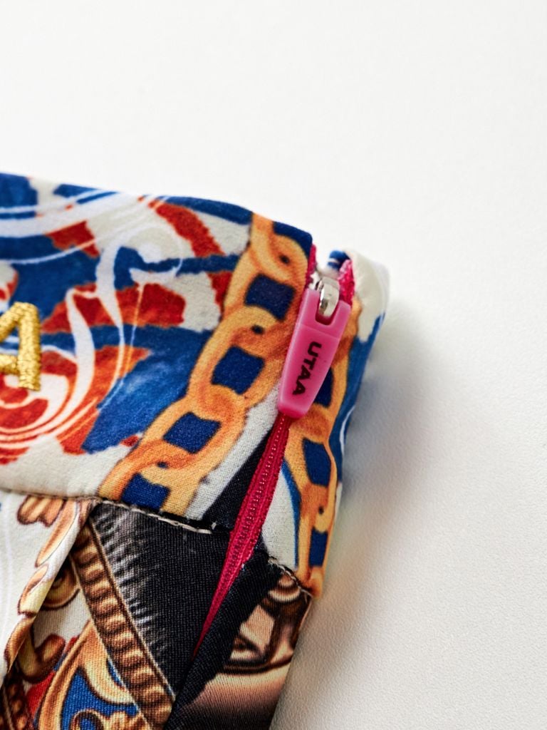 UTAA Neon Buckingham Pleats Skirt : Pink