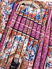 UTAA Neon Buckingham Pleats Skirt : Pink