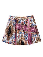 UTAA Neon Buckingham Pleats Skirt : Pink