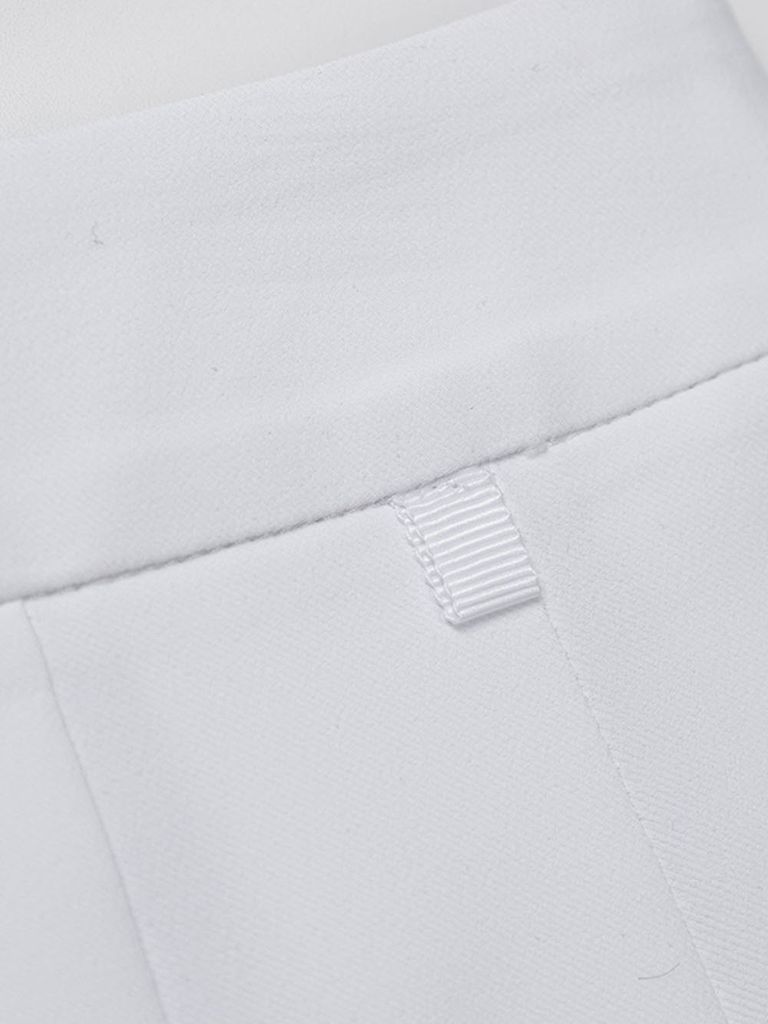 UTAA Tilde Wave Stripe Pleats Skirt : White