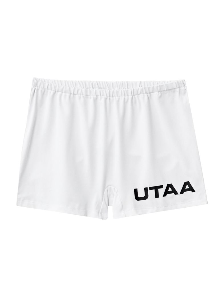 UTAA Tilde Wave Stripe Pleats Skirt : White