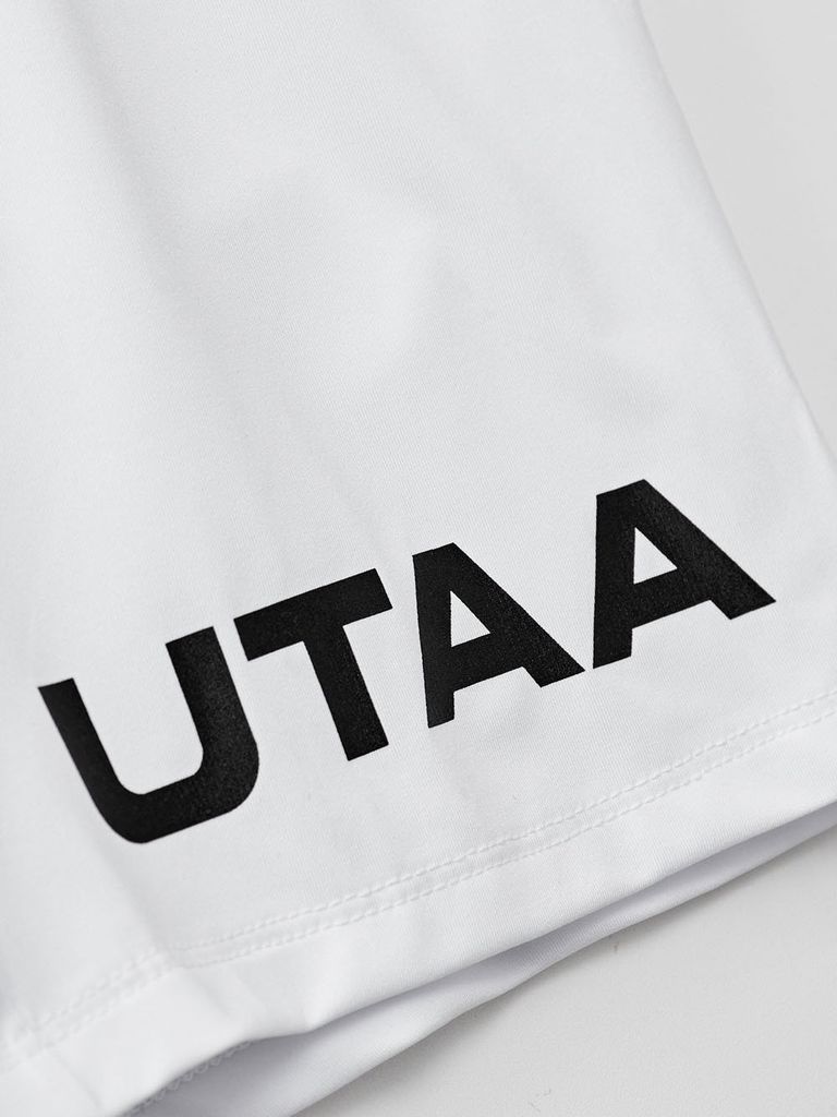 UTAA Tilde Wave Stripe Pleats Skirt : White