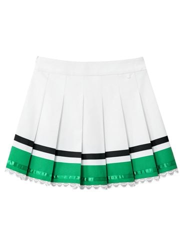 UTAA Notredame Lace Line Fan Skirt : White