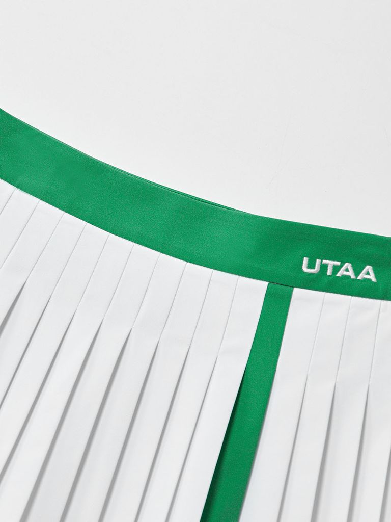 UTAA Line Basic Pleats Skirt : White
