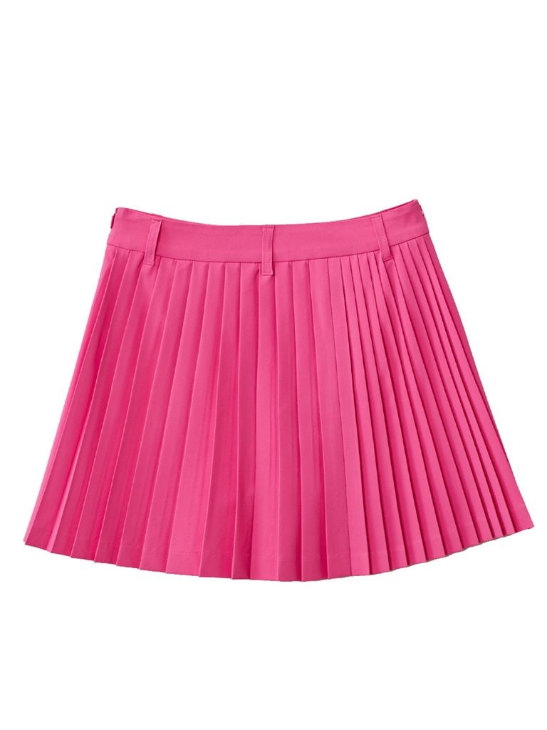 UTAA Neon Basic Pleats Skirt : Pink