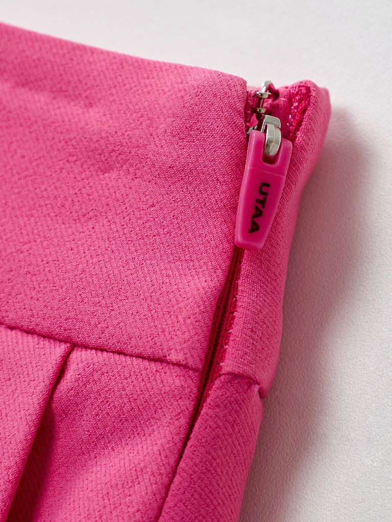 UTAA Neon Basic Pleats Skirt : Pink