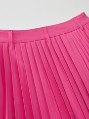 UTAA Neon Basic Pleats Skirt : Pink