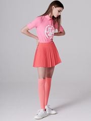 UTAA Neon Basic Pleats Skirt : Pink