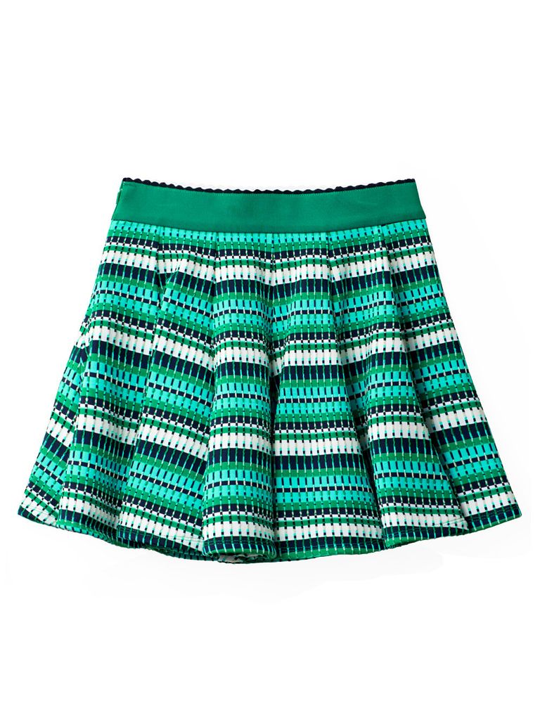 UTAA Spread Pattern Pinking Flare Skirt : Green