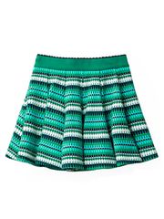 UTAA Spread Pattern Pinking Flare Skirt : Green
