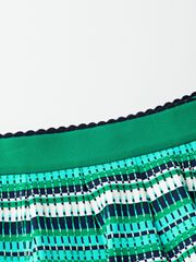 UTAA Spread Pattern Pinking Flare Skirt : Green