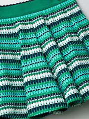 UTAA Spread Pattern Pinking Flare Skirt : Green