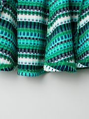 UTAA Spread Pattern Pinking Flare Skirt : Green