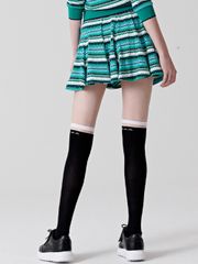 UTAA Spread Pattern Pinking Flare Skirt : Green