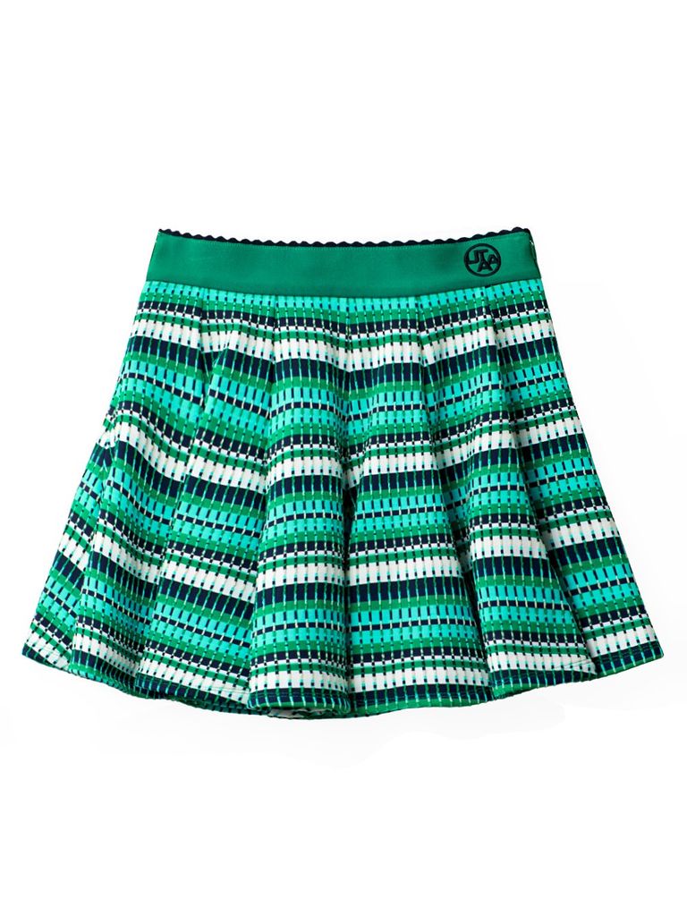 UTAA Spread Pattern Pinking Flare Skirt : Green