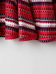 UTAA Spread Pattern Pinking Flare Skirt : Red