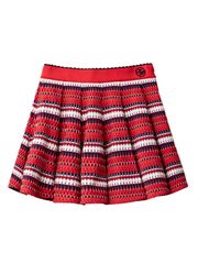 UTAA Spread Pattern Pinking Flare Skirt : Red