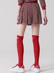 UTAA Spread Crinkle Flare Skirt : Red