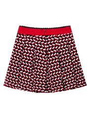 UTAA Spread Crinkle Flare Skirt : Red