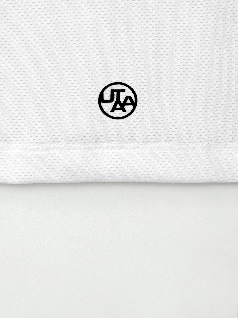 UTAA Reflected Logo Mesh Raglan Polo T-Shirts : Women's White