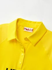 UTAA Reflected Logo Mesh Raglan Polo T-Shirts : Women's Yellow