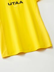 UTAA Reflected Logo Mesh Raglan Polo T-Shirts : Women's Yellow