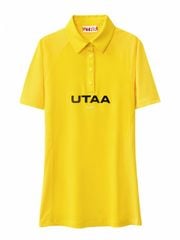 UTAA Reflected Logo Mesh Raglan Polo T-Shirts : Women's Yellow
