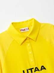 UTAA Reflected Logo Mesh Raglan Polo T-Shirts : Women's Yellow