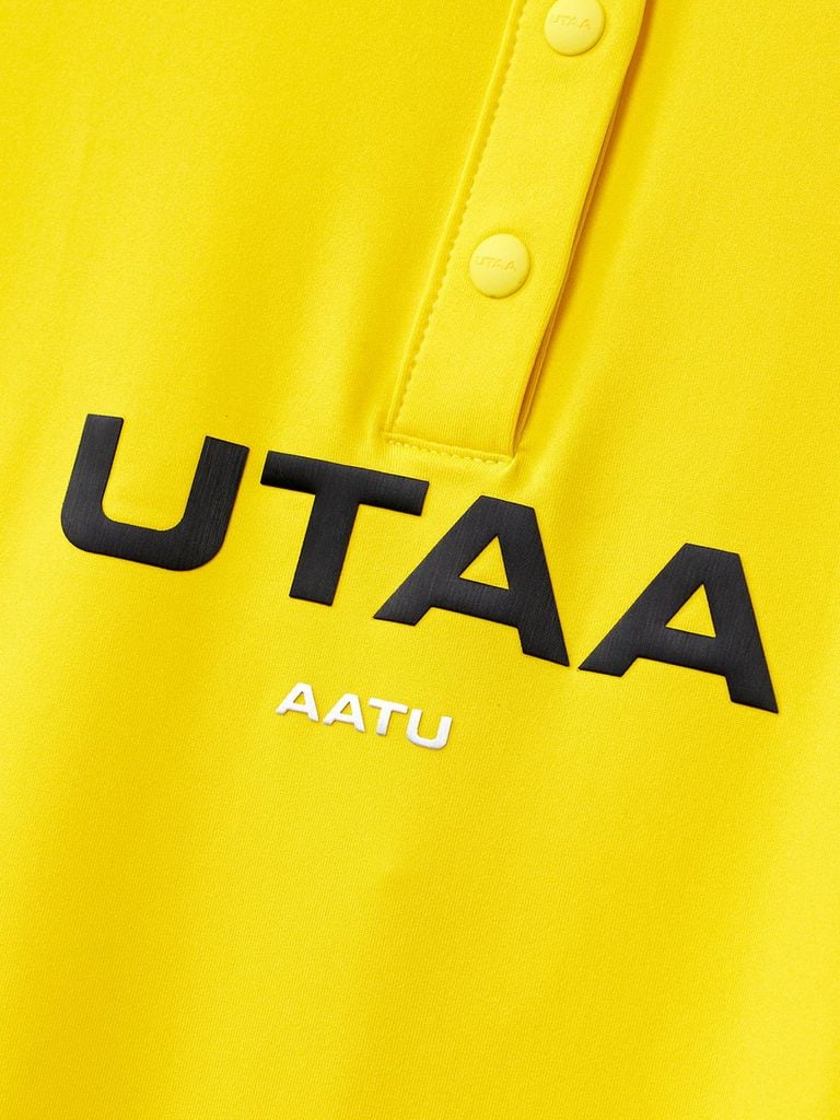 UTAA Reflected Logo Mesh Raglan Polo T-Shirts : Women's Yellow