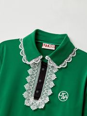 UTAA Notredame Lace Flare PK T-Shirts: Green