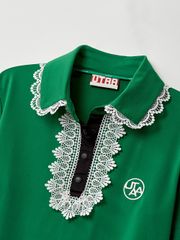 UTAA Notredame Lace Flare PK T-Shirts: Green