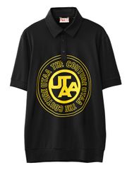 UTAA Circle Emblem Polo shirts: Black