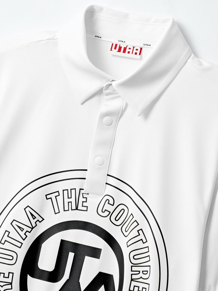 UTAA Circle Emblem Polo shirts: White