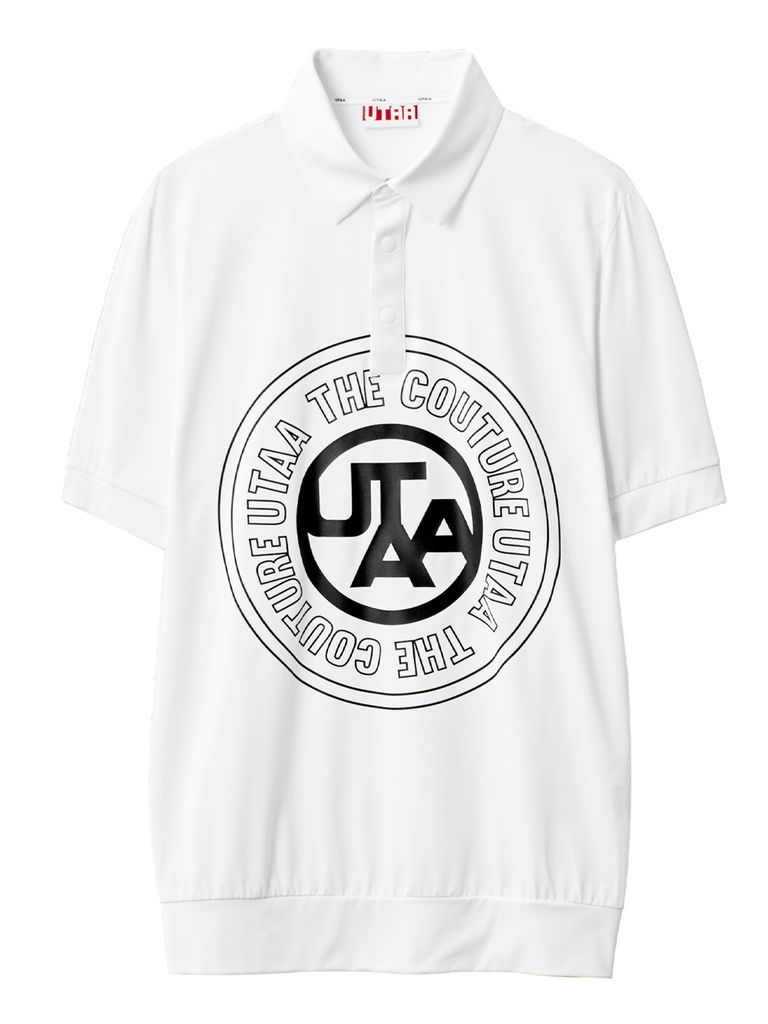 UTAA Circle Emblem Polo shirts: White